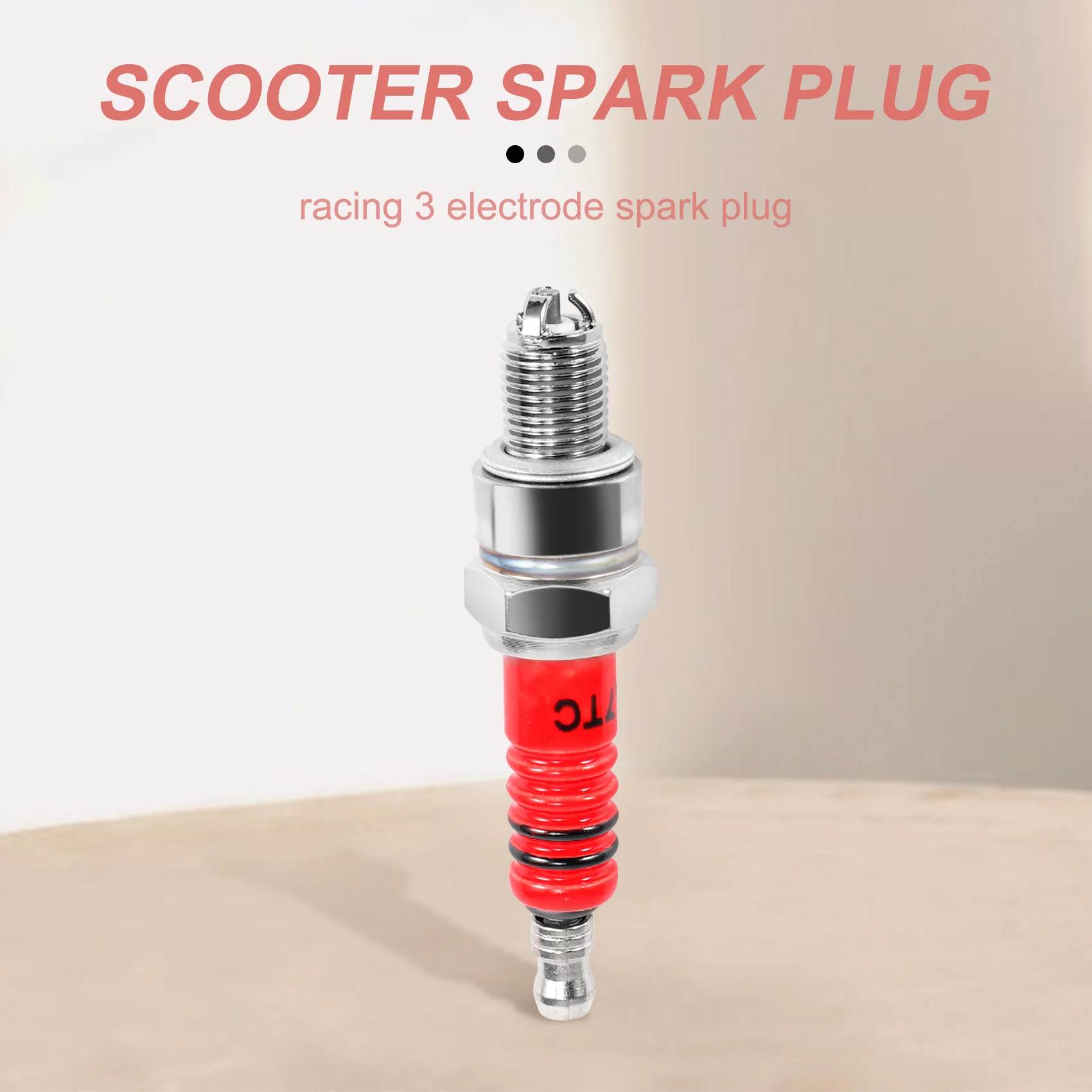 Corrida 3 Electrodo Spark Plug, Atv Scooter Dirt Bike Go, A7tc, 50cc 110cc 125cc 150cc, Pacote de 2 Corridas