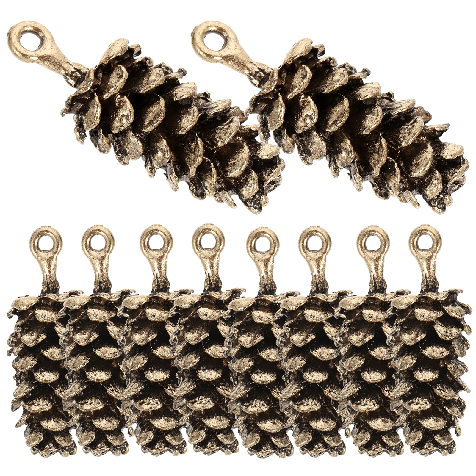 

10pcs Alloy Charms Pendant Necklace Making Supplies Jewelry DIY Accessories Pine Cone Shape Premium Quality Durability