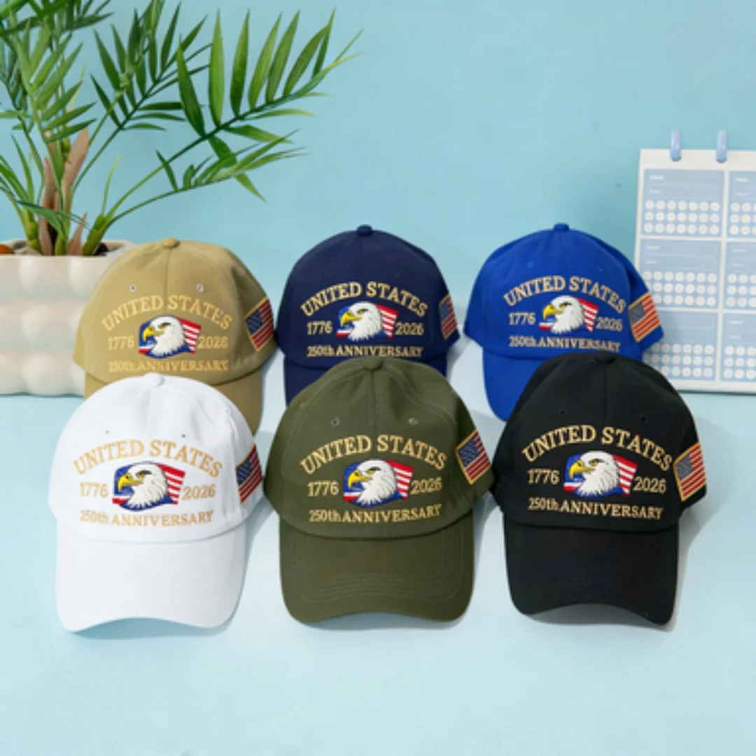 Gorra de Béisbol Bordada con la Bandera Americana y el Águila, Gorra Clásica de Protección Solar para Mujer, para Deportes al Aire Libre y Uso Diario