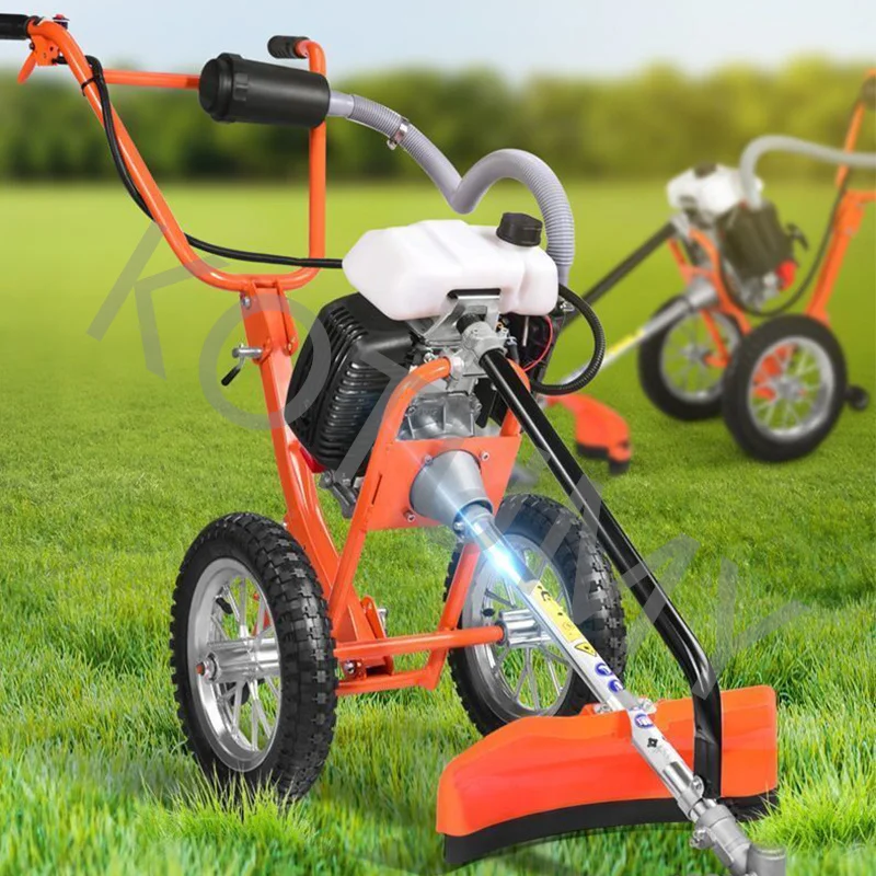 Hand-push Lawn Mower Engine Gasoline Grass Trimmer Agricultural Weeding Machine 2/4 stroke Grass Cutter Ditching Machine
