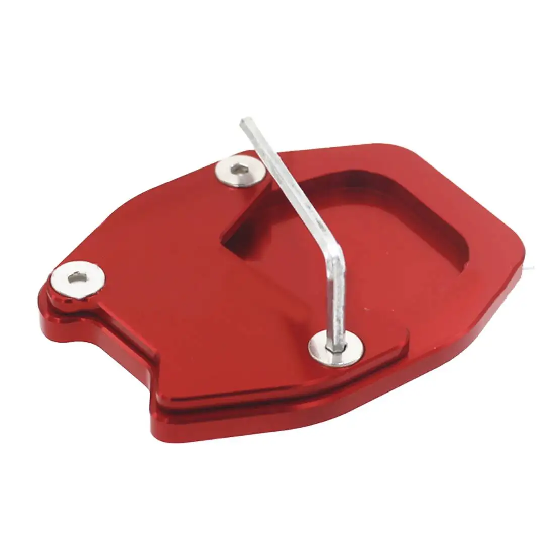 สีแดงมอเตอร์ไซด์เท้าขาตั้งแผ่นKickstand Extension Pad FitสําหรับHonda X-ADV750 NC750X 2021 2022 2023 2024