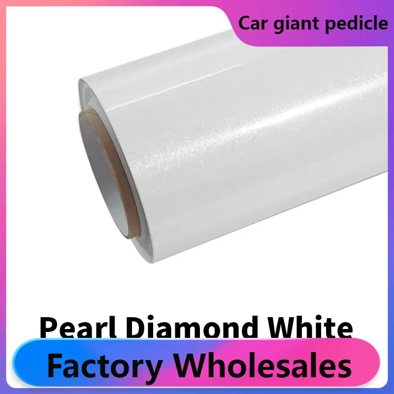 ZHUAIYA Pearl Diamond WHite Vinyl Wrap film wrapping film bright 152*18m quality Warranty covering film voiture