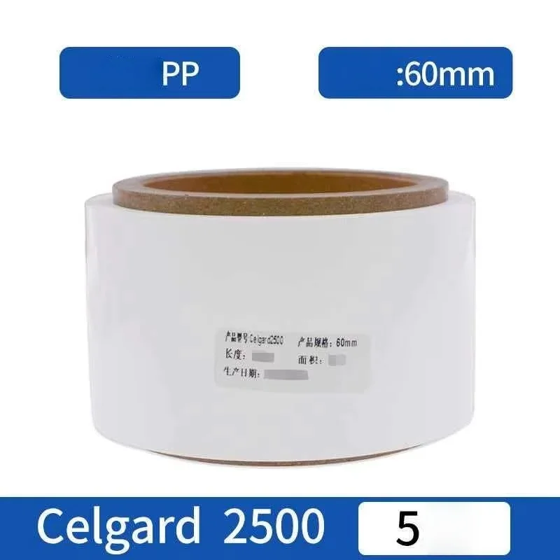 Celgard 2500 Lithium Battery Separator Microporous Membrane PP Single-Layer Separator Uniform Pores Thickness 25μm Width 60mm Im