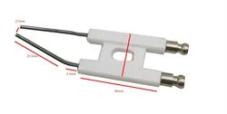 Elettrodi di accensione tipo H per bruciatore a petrolio BT10 elettrodo ceramico accensione ceramica doppio perno