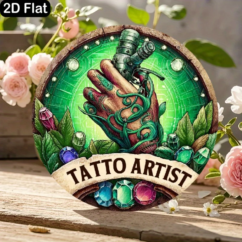

Tattoo Artist Wall Art Sign ，Vibrant Tattoo-Themed Illustrations, No Electricity Needed， Shop Decor