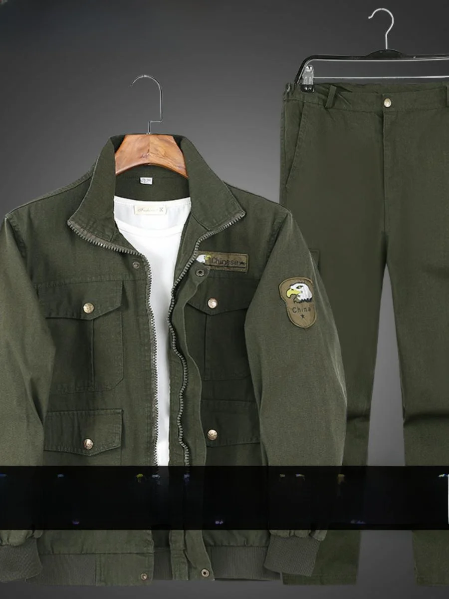 

Мужской хлопковый рабочий костюм для весны и осени, износостойкий, для авторемонта, сварочных работ, строительных площадок, лабораторий