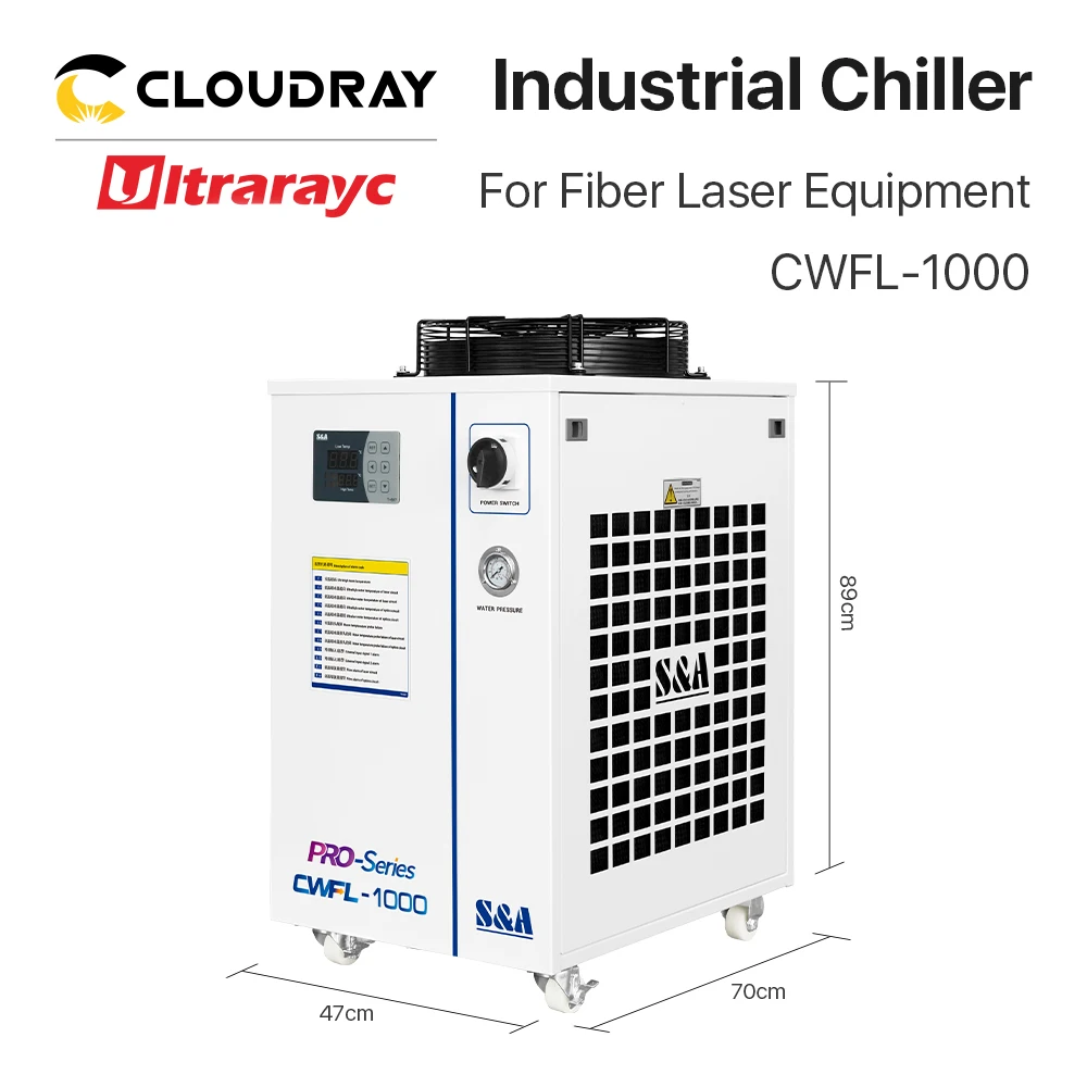 Ultrarayc S&A Air Water Chiller for Fiber Cutting Machine CWFL-1000 Series With Digital Temperature Controller