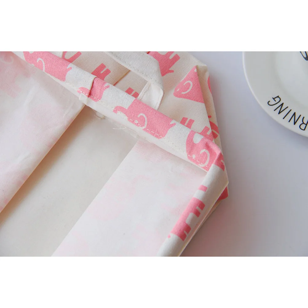 

Pink Elephant Basket Room Organizer With Wire Frame, Eco-Friendly Clothes Bin, Nursery Storage Box, Household Storage