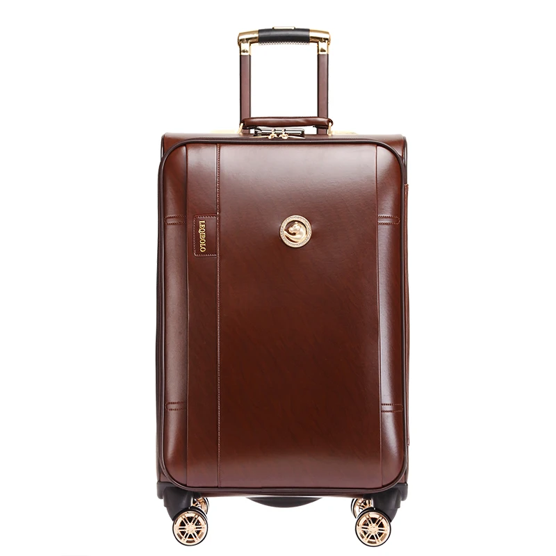 Luggage trolley case Male leather business password suitcase Female 24 inch universal wheel travel boarding case 20