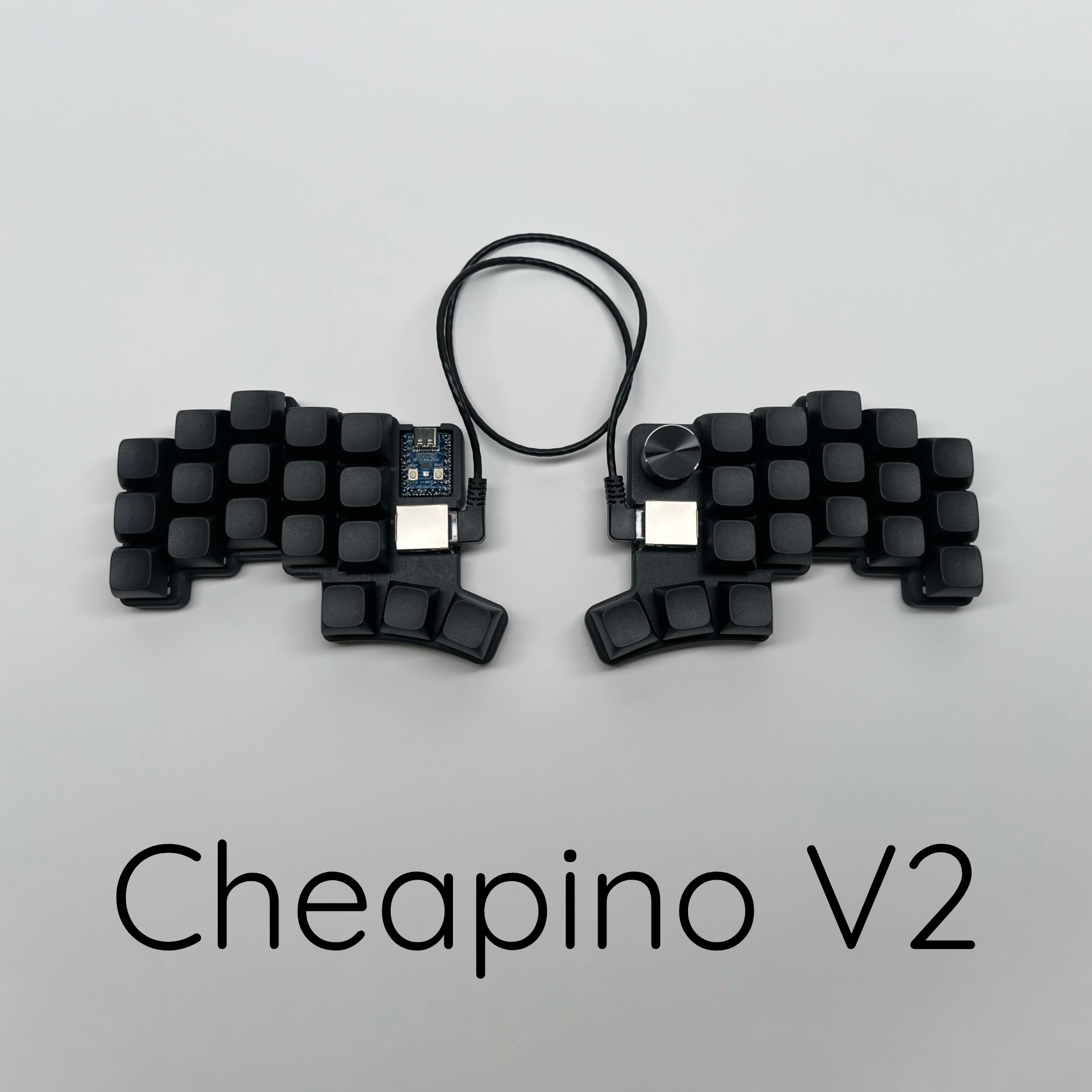 Cheapino V2 Wired Split Keyboard Hot Swap Vial Ergonomic Mechanical Keyboard Game MX Switches QMK Firmware Pre-soldered DIY Kit