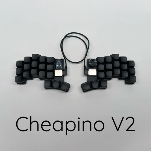 Imagen 2 del producto Cheapino V2 teclado dividido con cable Vial de intercambio en caliente teclado mecánico ergonómico juego MX interruptores QMK Firmware pre-soldado Kit de bricolaje