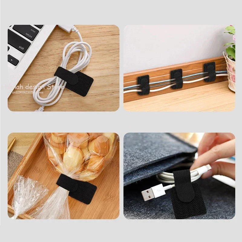 3m Self-adhesive Cable Organizer Ties Reusable Wire Organizer USB Data Line Holder Cord Management Storage Fastener Tape