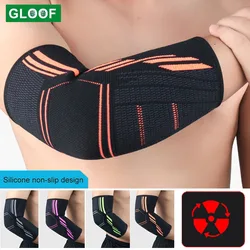 GLOOF Elbow Brace Compression Support Sleeve- -Tennis Elbow Brace and Golfers Elbow Treatment Reduce Elbow Pain