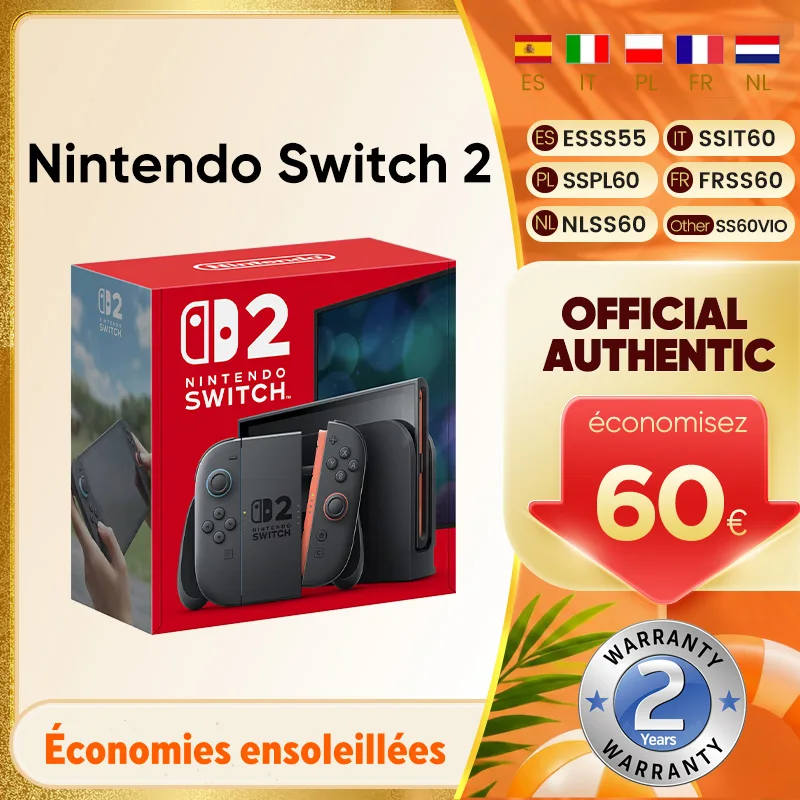 Nintendo Switch 2 100% Original avec écran 7,9'', manettes Joy-Con, audio amélioré, console réglable NS2