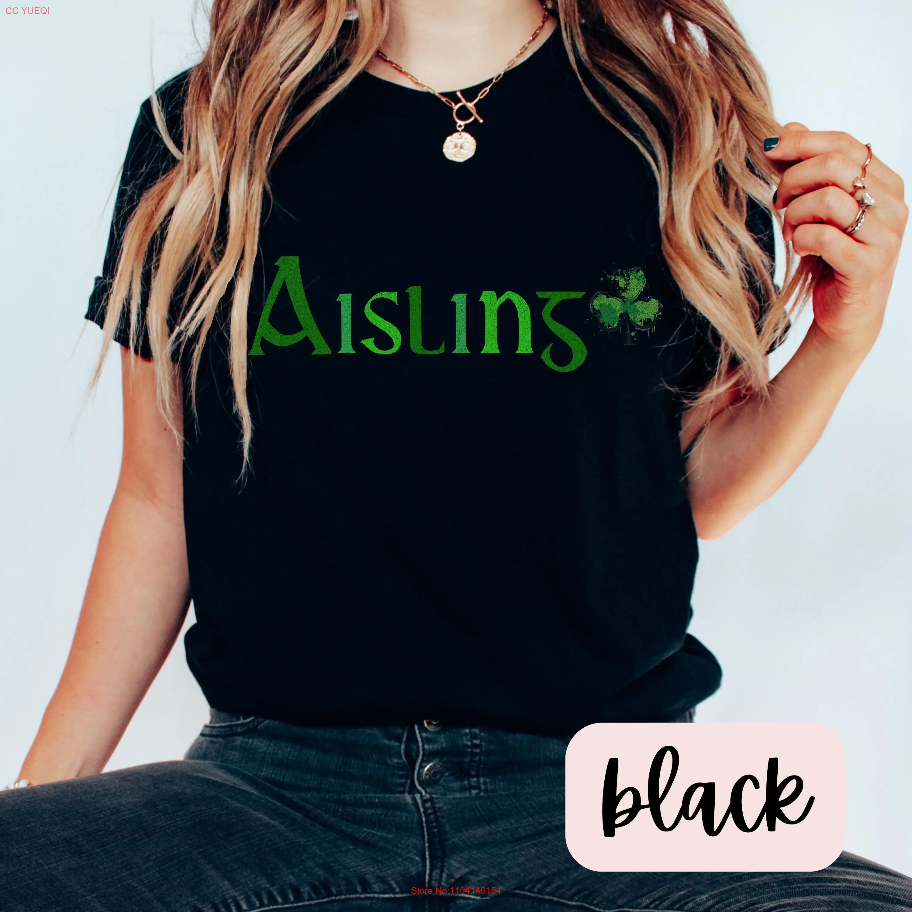 Comfort Colors Retro Aisling T Shirt Womens Lucky St Patricks Day Shamrock Cute Funny Irish long or short sleeves