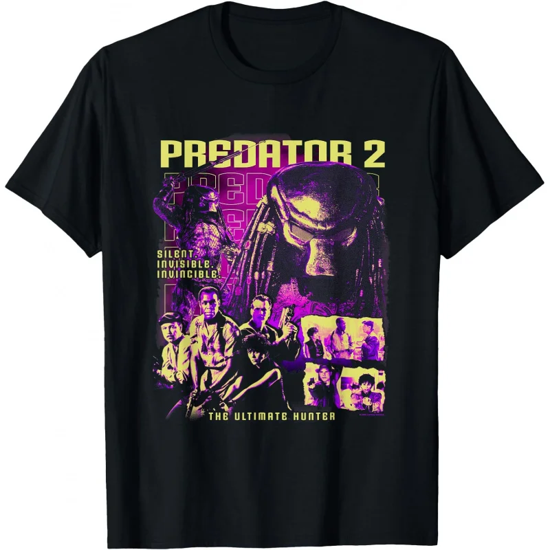 

Predator 2 Silent Invisible Monster Hunter Sci-Fic Alien Gift T-Shirt 100% cotton Short Sleeve Graphic clothes All size tops