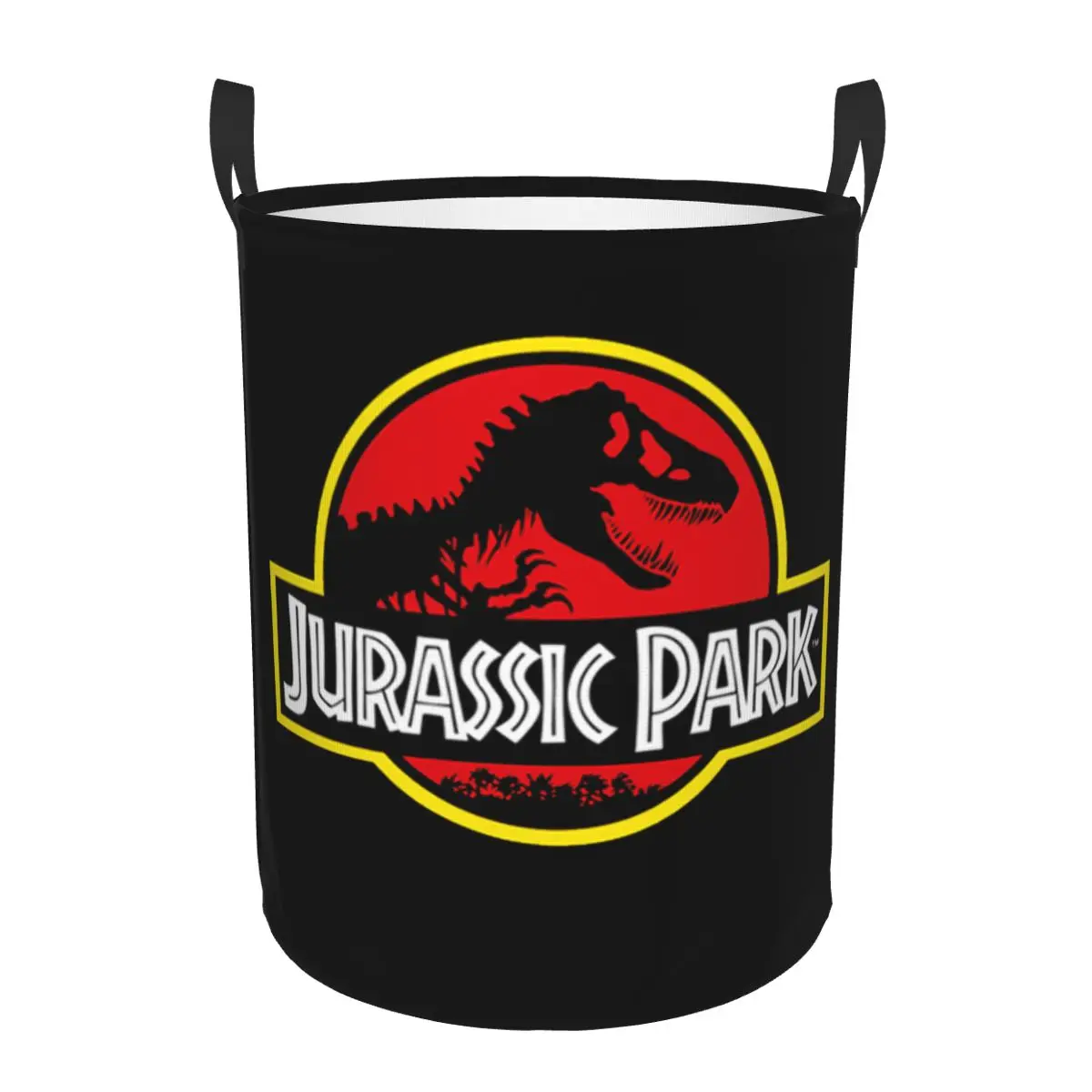 Cesto para la colada Jurassic Park personalizado, cesta de almacenamiento grande, organizador de juguetes para guardería para niños del mundo de los dinosaurios