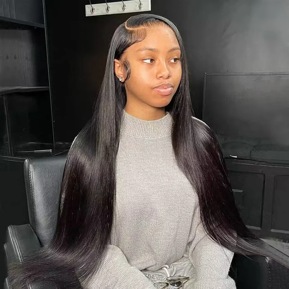 

Плотность 200 13x4 13x6 Прозрачные костяные прямые 40 42 дюйма Парики из натуральных волос на кружеве спереди Бразильские фронтальные парики для женщин