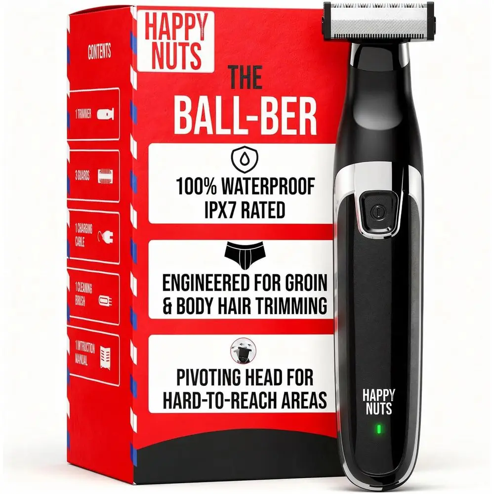 

Waterproof Electric Body Hair Trimmer for Men - Grooming Kit for Private Areas with IPX7 Rating