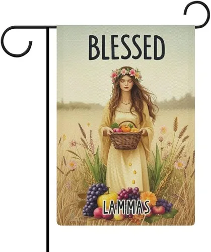 Garden Flag ��Harvest Goddess & Golden Crops Blessed Lammas�� Double, 12x18 XXQ