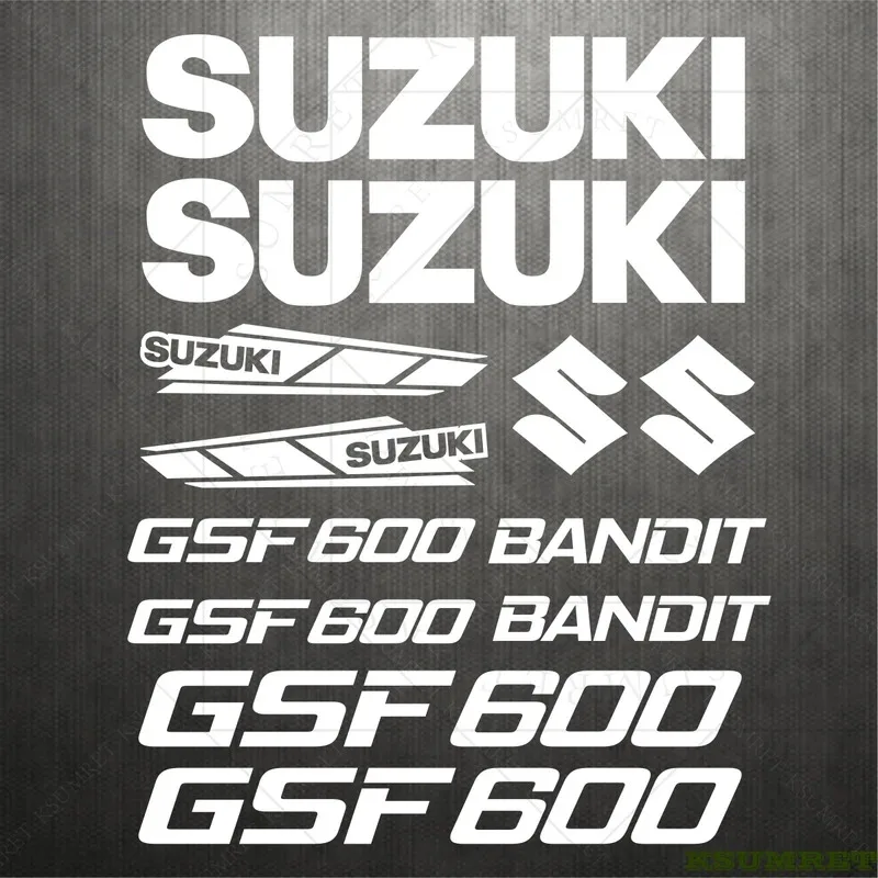 

Vinyl Suzuki GSF 600 Logo Sticker Motorcycle Decal Set Helmet Emblem Kit