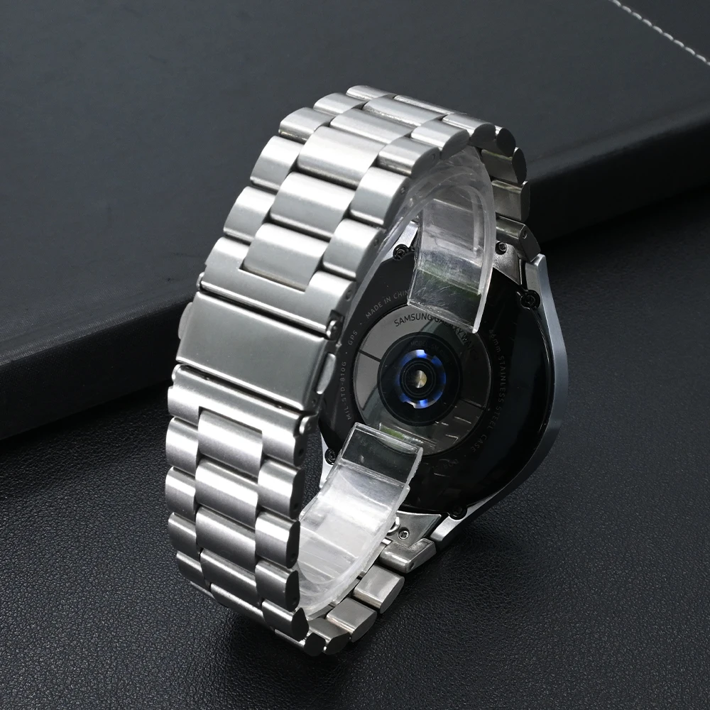 Correa Syeel inoxidable de liberación rápida sin huecos para Samsung Galaxy Watch 7, Correa de negocios de 44mm y 40mm para bandas GALXY 6/5/4 40mm