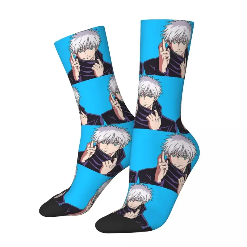 Y2K Gojo Satoru Jujutsu Kaisen Men Women Socks Outdoor Novelty Spring Summer Autumn Winter Stockings Gift