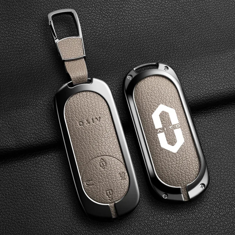 Suitable for AITO M9 UItra MAX 2024 car intelligent remote key set, zinc alloy car key protection shell