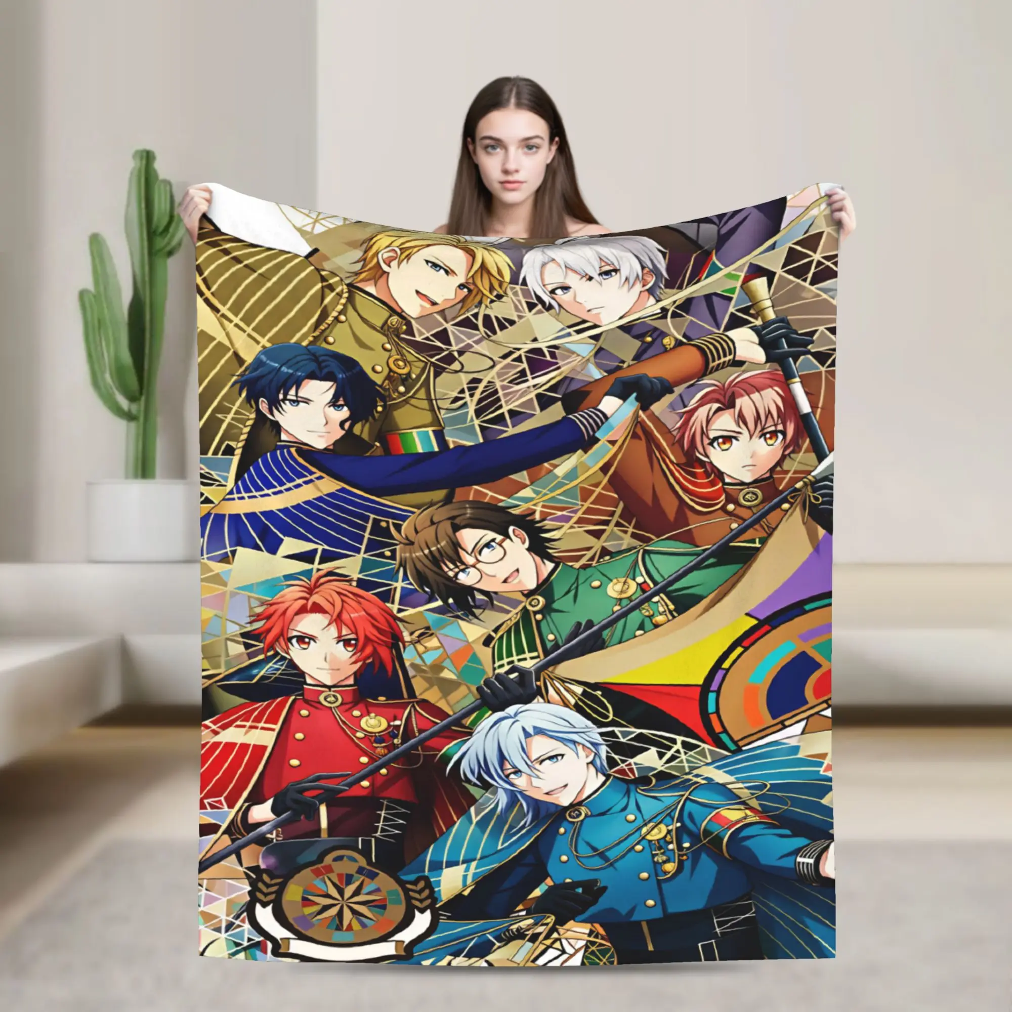 Warm Soft Blanket Picnic IDOLiSH7 Throw Blanket  Flannel Bedspread For Couch Chair Street Trend Sofa Bed Cover