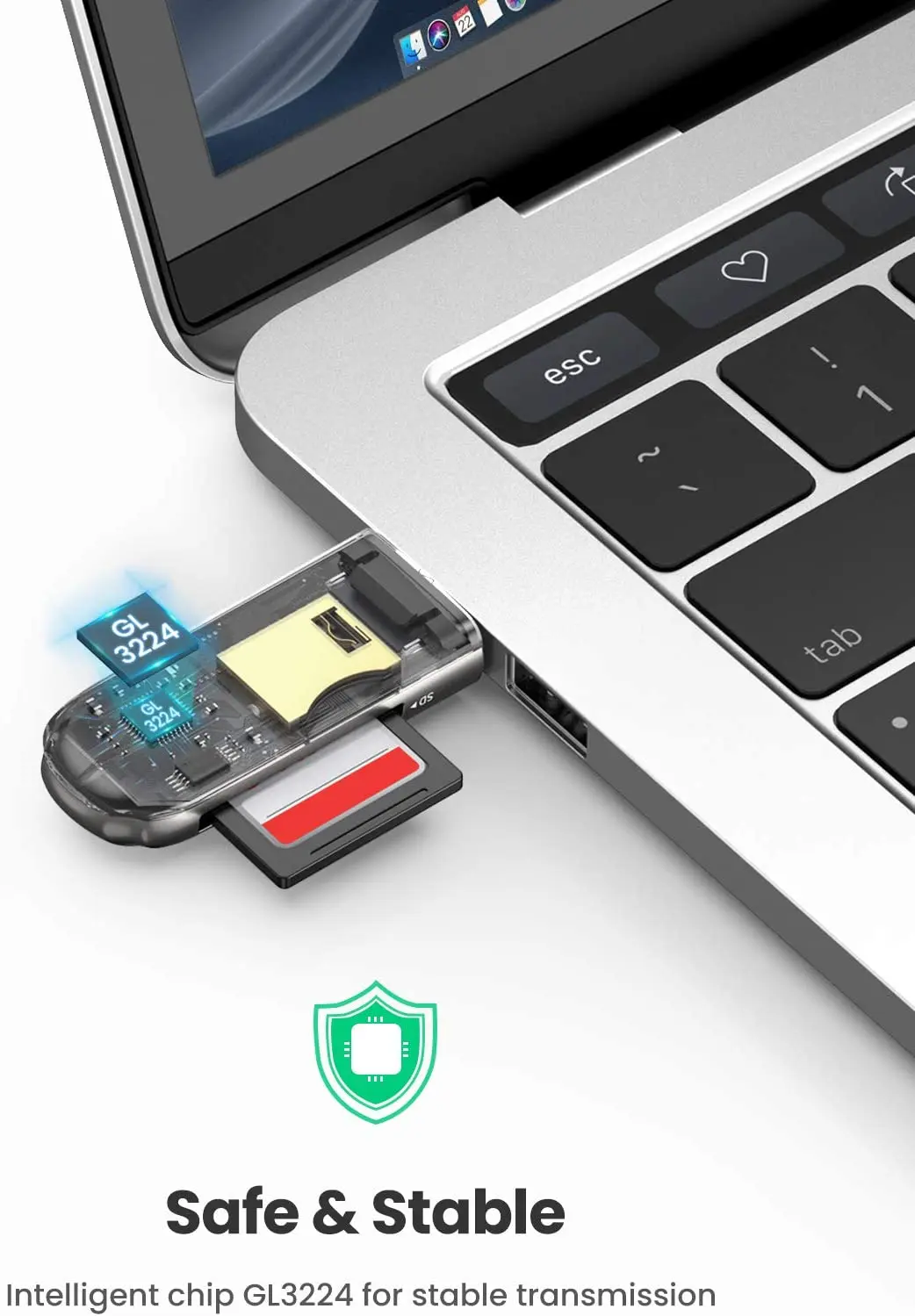 เครื่องอ่านการ์ด UGREEN SD USB 3.0 สำหรับการ์ด SD และ TF แบบ 2 in 1