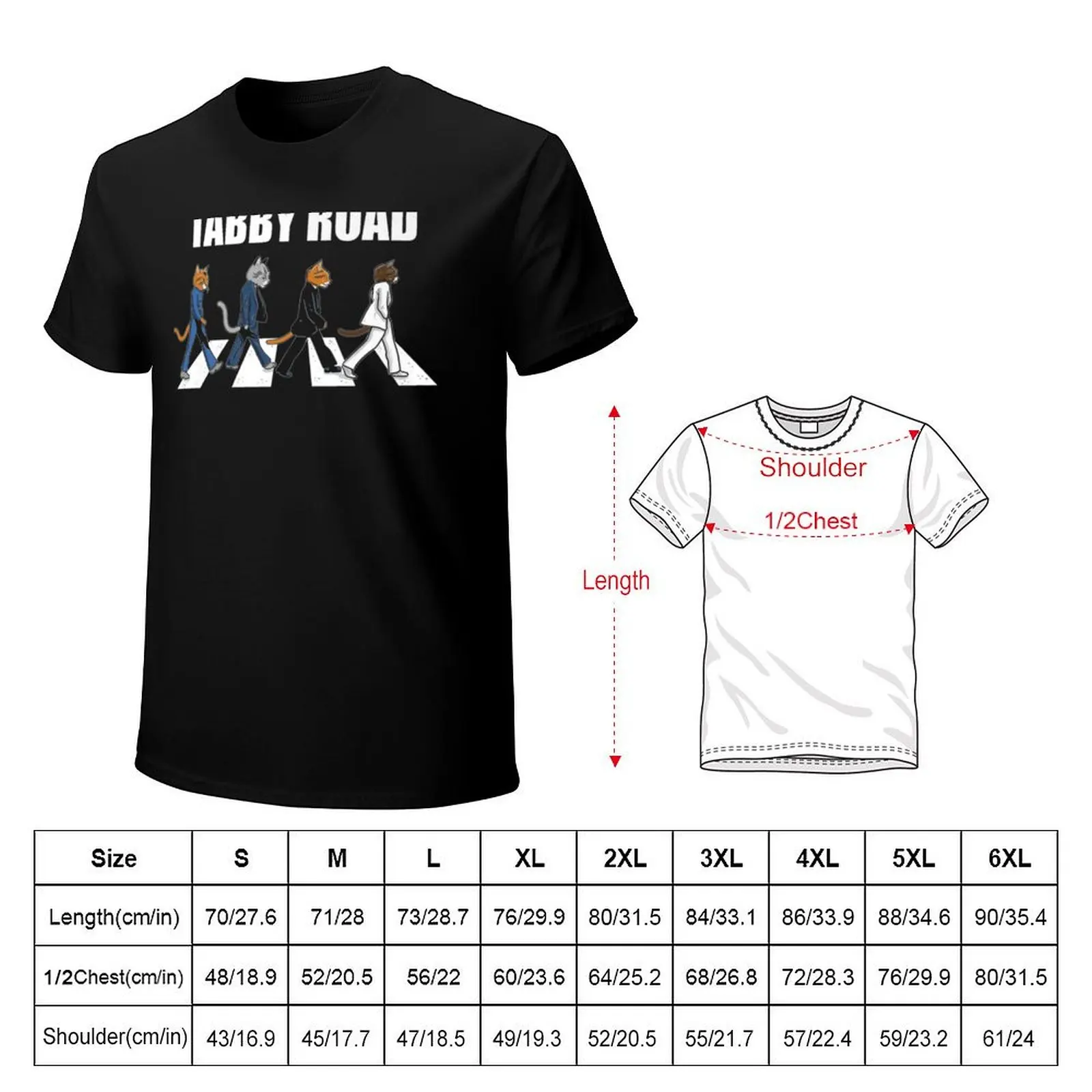 Tabby Road Cats Cool Cat Graphic Tee T-Shirt Work Utility Casual Tee Shirt