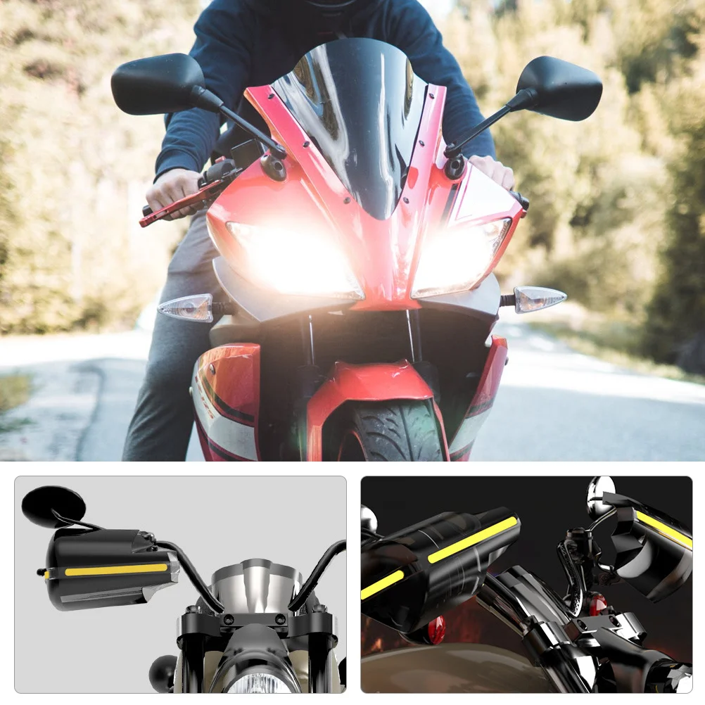 

1Pair Durable Motorbike Accessory Windproof Handlebar Guard Protective Hand Cover High Wind Resistance Night Safety