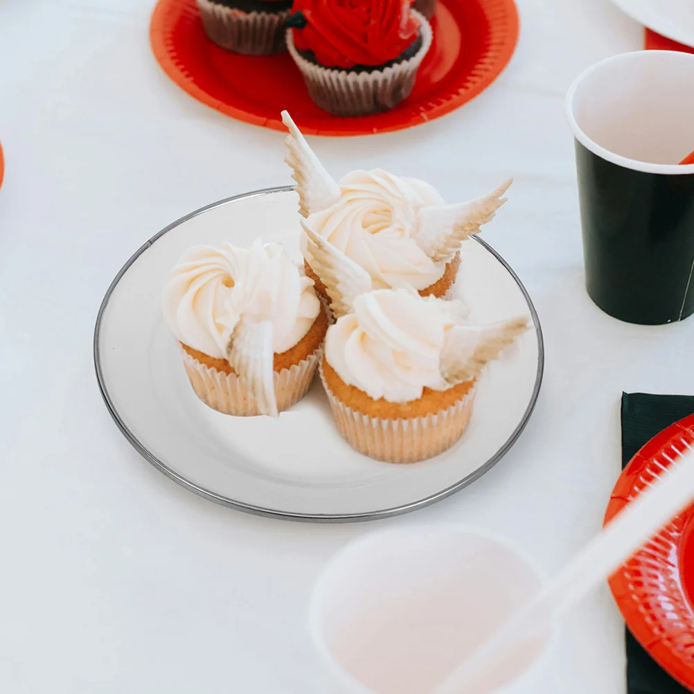 

4 шт. эмалированная тарелка для закусок, утолщенная поднос для сервировки еды в винтажном стиле, маленькие тарелки для закусок, фруктов, десертов