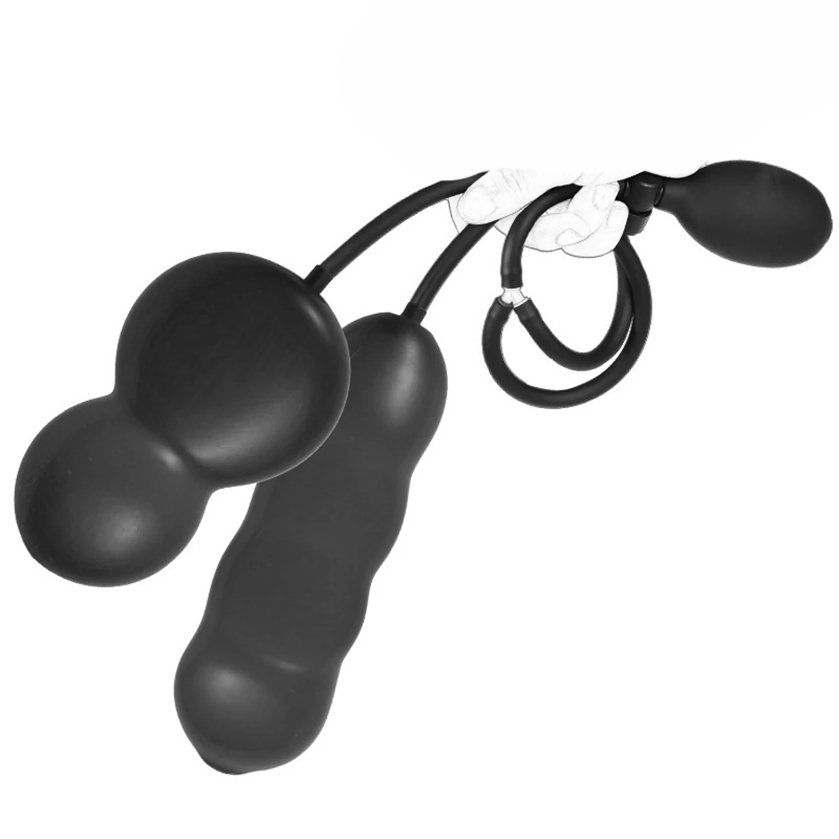 Tapón Anal Gay Inflable, Tapones Anales para Parejas 2 en 1, Dilatador de Clítoris para Mujer, Estimulador de Clítoris, Expansor, Juguetes Sexuales para Adultos