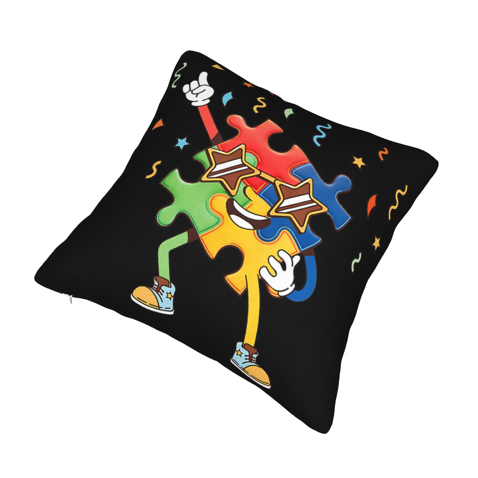 Dabbing Puzzle Autism Awareness Pillow Covers Stuff Printed Cushion Cover Gift  Throw Pillow Case Cover Home Multiple Sizes