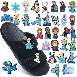 MINISO 1PCS Cartoon Frozen Frozen PVC sandal shoe accessories decorated to fit buckle Alligator charm children's gifts