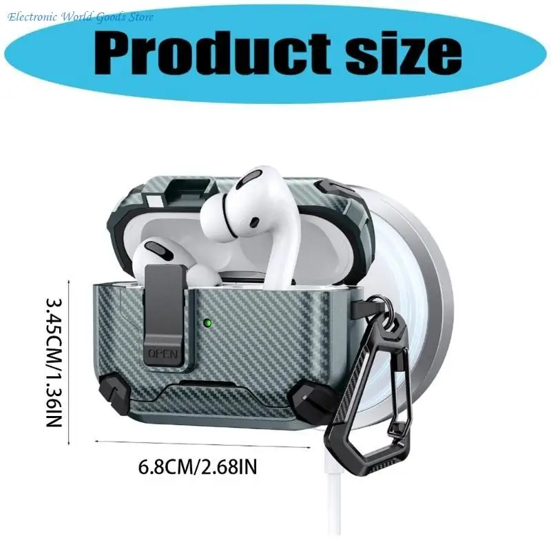 صندوق سماعات أذن A3PD مقاوم للصدمات لسماعات الأذن من الجيل الثالث وحامل هاتف وقفل تلقائي