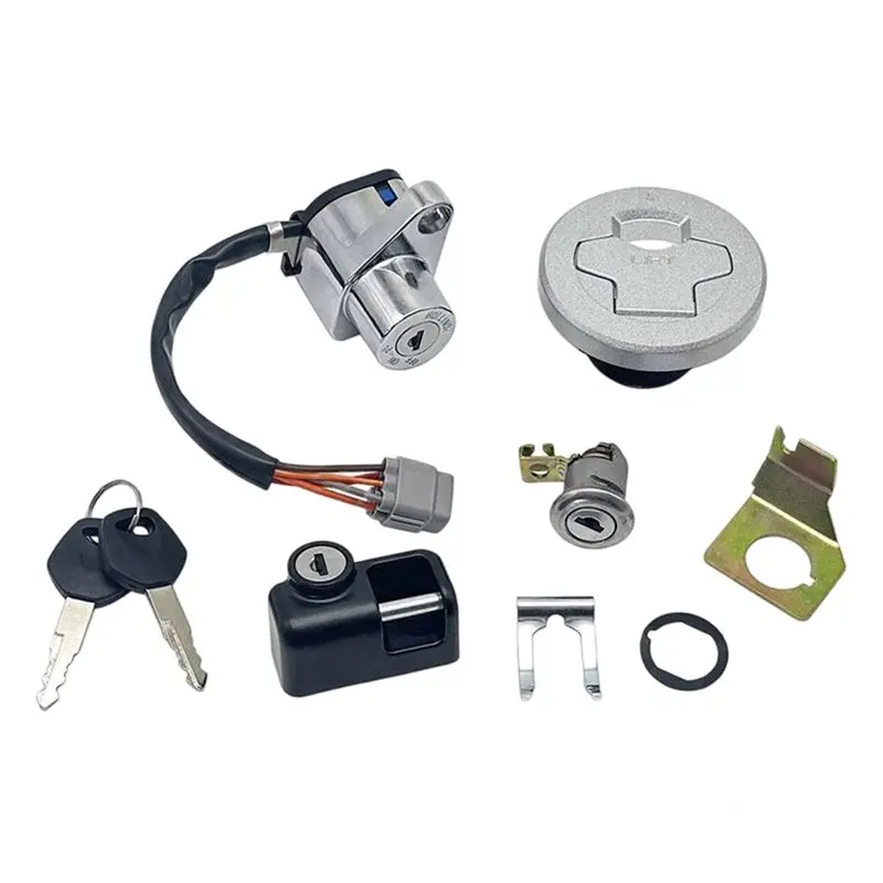 ABQB-Fuel Cap Lock Motorcycle Ignition Switch Lock With Key Seat Lock For Suzuki VZR1800 Motorcycle Accessories