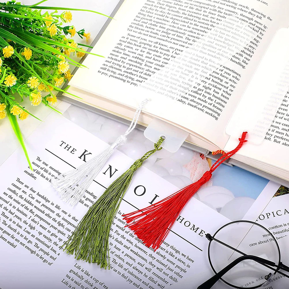 

15 Pcs Bookmark Tassel Decoration Holiday Bookmarks Sublimation Markers for Heat Transfer Hot Cute Blanks Acrylic Student Kids