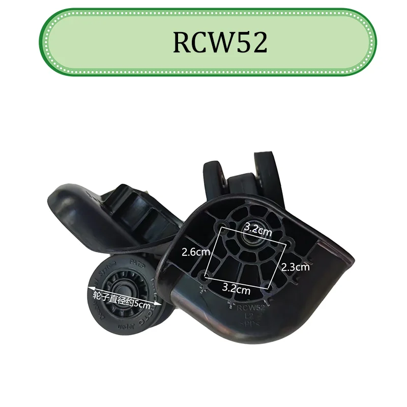 For HINOMOTO RCW52 Universal Replacement Wheels Quiet Rolling Shockproof Wear Resistant Anti Shake Suitcase Casters Complete