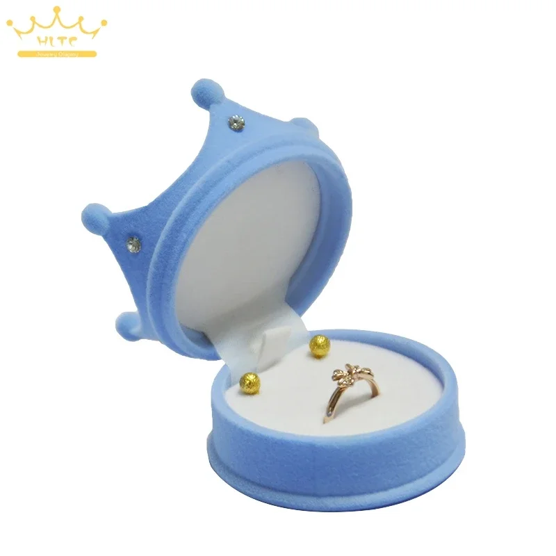 36pcs/lot Ring Display Crown Box Ear Stud Necklace Jewelry Case Container Wedding Velvet Ring Gift Case Earrings Storage