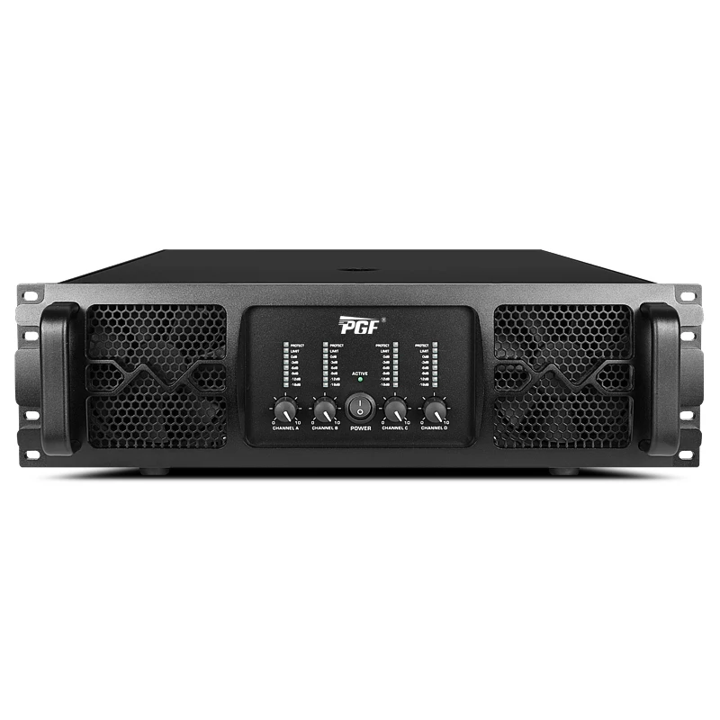 3U Rack 4 Channel 1300W Per Channel Class H Professional Power Amplifier Audio Sound Equipment For Outdoor Stage Bar Subwoofer P