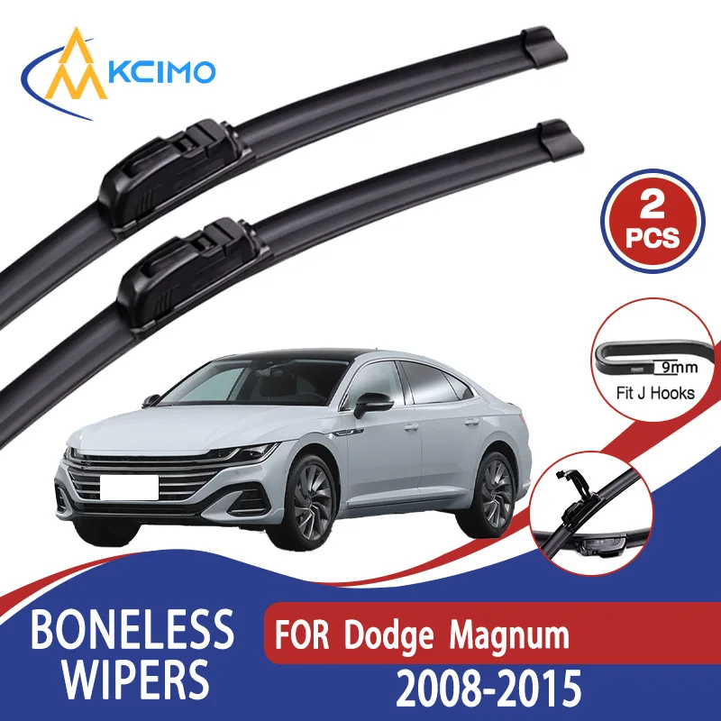 

For Dodge Magnum 2008-2015 Car Wiper U-type Soft Rubber Boneless Wiper HD Quiet Durable Automotive Wiper 22"+22"
