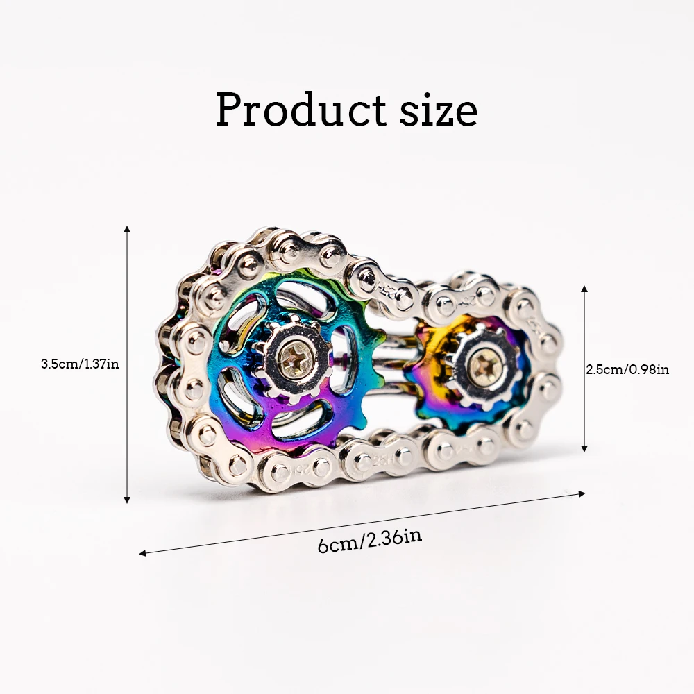 Bike Chain Gear Fidget Spinner Antistress Flywheel Anxiety EDC Toy Sprocket Kids Adult Autism Stress Relief Fingertip Gyroscope