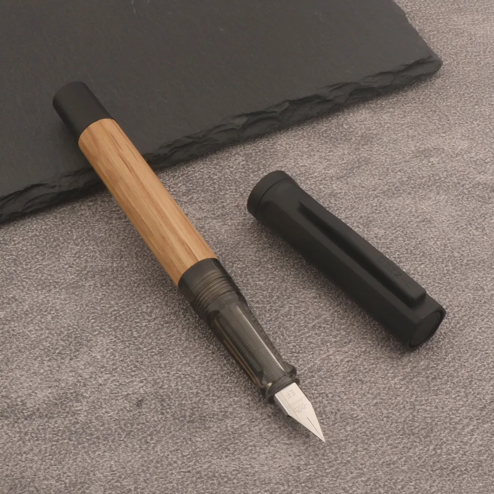1pc JINHAO Fountain Pen wooden Black Calligraphy Nib Business Office School Supplies Writing