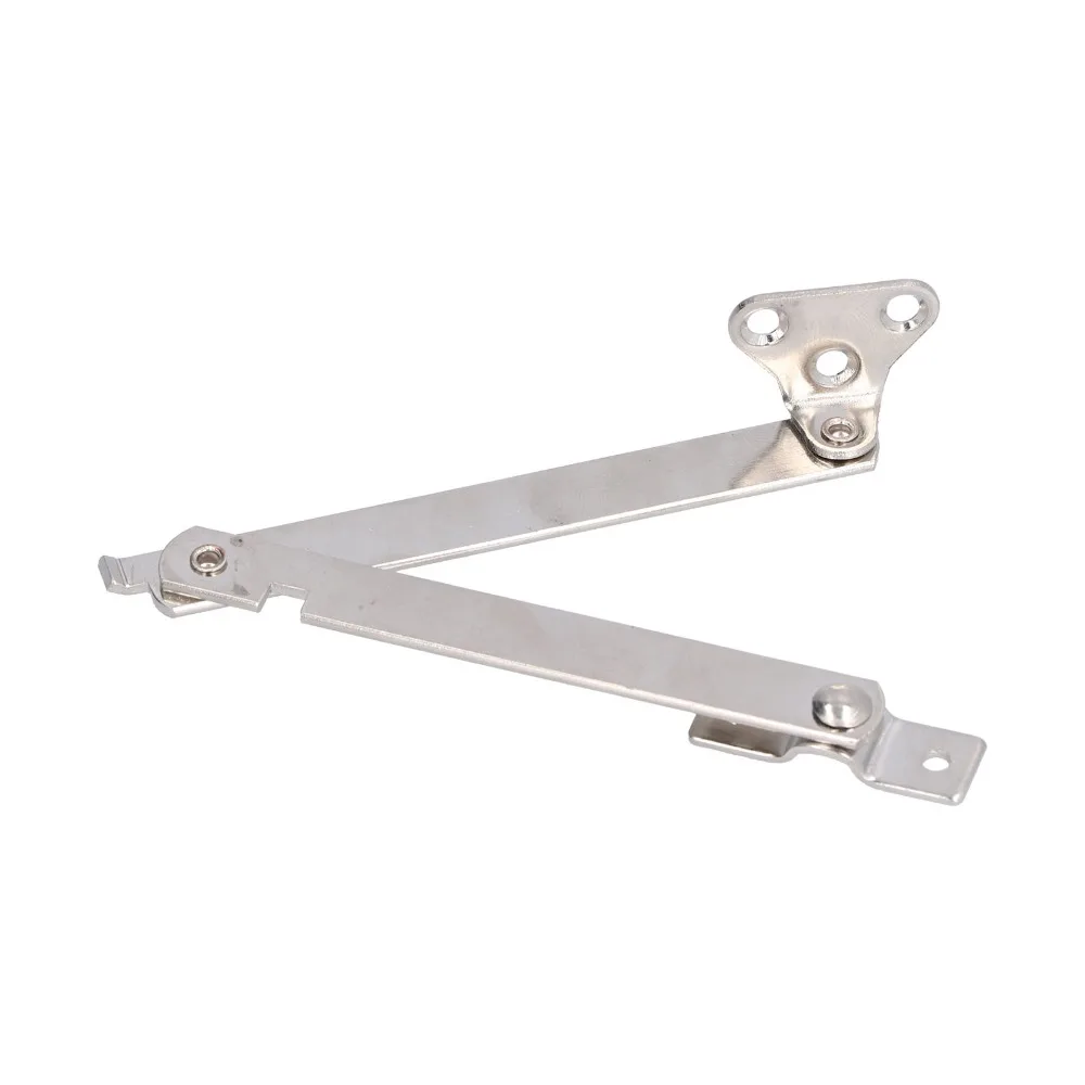 2pcs Small Silver Lid Support Hinges With Screws Efficient Folding Support Hinges Door Stay Hinge Wooden Boxes