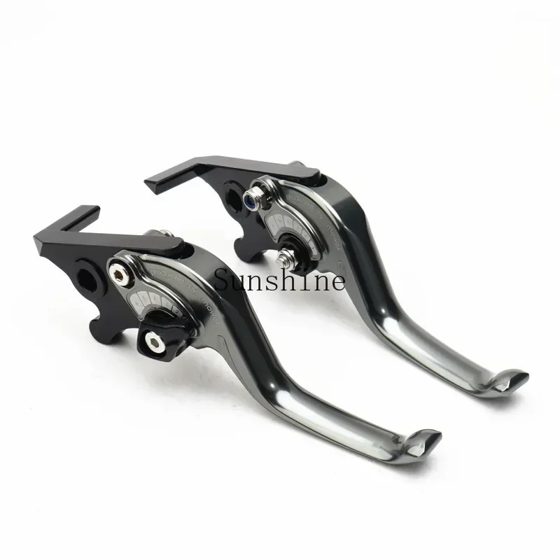 

Suitable for electric vehicle pole core AE6 AE8 AE2 modified aluminum alloy short two-finger competitive brake handle horn