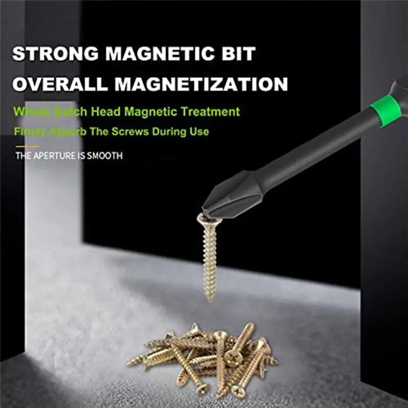 

VEHO-2023New Screwdriver Bit Set, 12Pcs S2 Driver Drilling Work Set, Strong Head Bits For Power Screwdriver Impact Drill