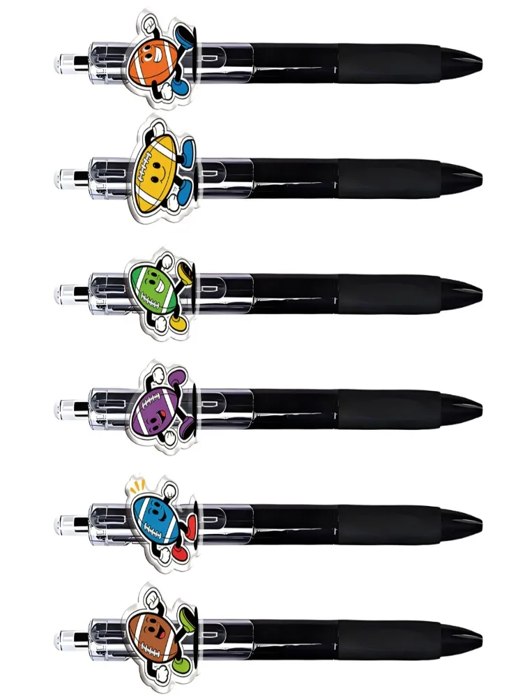 6PCS Rugby Little White Ballpoint Pens Student Writing Pens Creative Stationery Office Supplies Friend Gift Pens