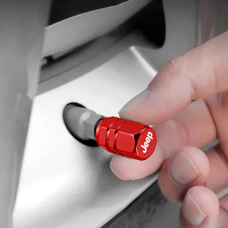 جيب 4 قطعة ثلاثية الأبعاد سيارة معدنية الإطارات صمام قبعات عجلة غطاء غبار ل جيب رينيجيد البوصلة جراند شيروكي رانجلر باتريوت روبيكون